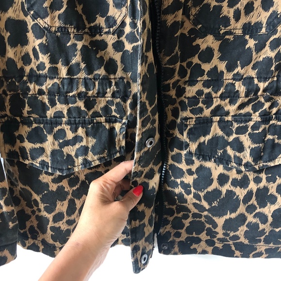 Primark leopard animal print twill utility jacket - Picture 4 of 7